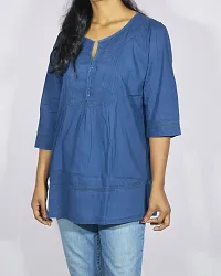 Casual Top for women- Navy-thumb2