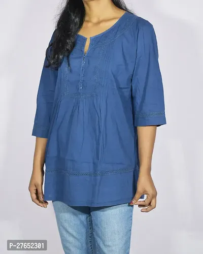 Casual Top for women- Navy-thumb3
