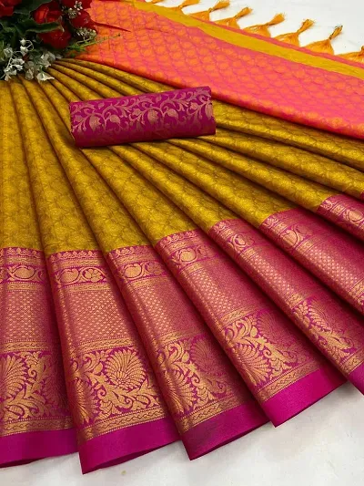 Elegant Art Silk Saree with Blouse piece