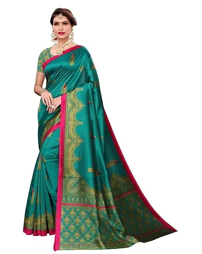 Hot Selling Art Silk Saree with Blouse piece 