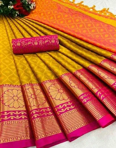 New In Cotton Saree with Blouse piece 