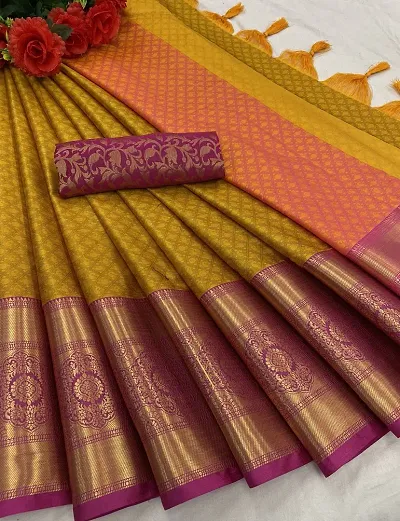 Elegant Art Silk Saree with Blouse piece