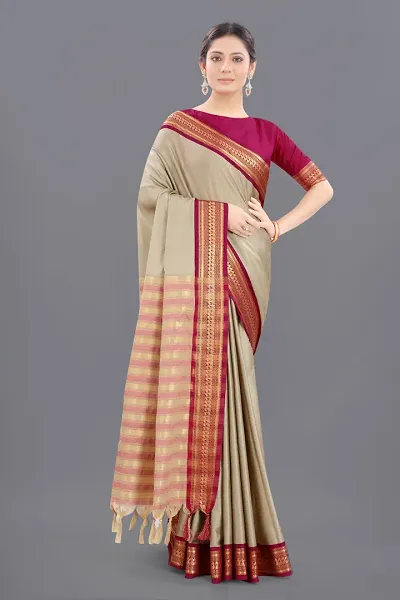 Must Have Cotton Silk Saree with Blouse piece 