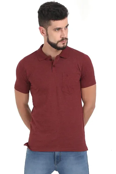 Solid Cotton Polo T-shirt