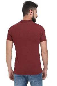 Maroon Cotton Polos For Men-thumb3