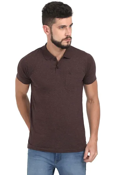 Solid Cotton Polo T-shirt