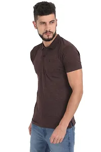 Brown Cotton Polos For Men-thumb1