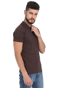 Brown Cotton Polos For Men-thumb2