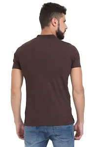 Brown Cotton Polos For Men-thumb3