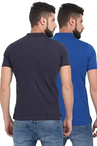 Multicoloured Cotton Polos For Men-thumb1