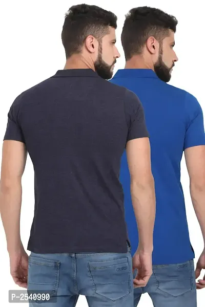 Multicoloured Cotton Polos For Men-thumb2