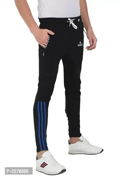 Mens Cotton Fleeze Track Pant - Black-thumb2