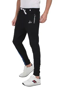 Mens Cotton Fleeze Track Pant - Black-thumb2