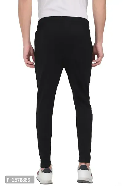 Mens Cotton Fleeze Track Pant - Black-thumb4