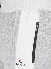 Men's White Cotton Solid Comfort Fit Regular Track Pants-thumb4
