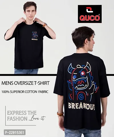 Mens Ovesized Drop Shoulder Graphic Printed Tshirt-thumb4