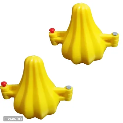 Multicart Ganpati Modak Mould/Modak Maker/Modak Sancha of Plastic Set of 2 Yellow Plastic Size No 3-thumb0