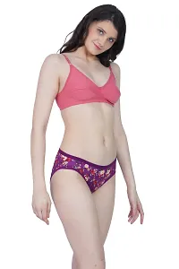 Stylish Multicoloured Cotton Blend Solid Bras For Women-thumb2