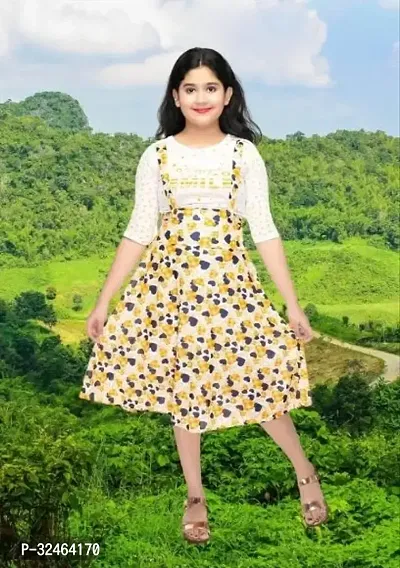 Fabulous Multicoloured Cotton Blend Printed Frocks For Girls-thumb0