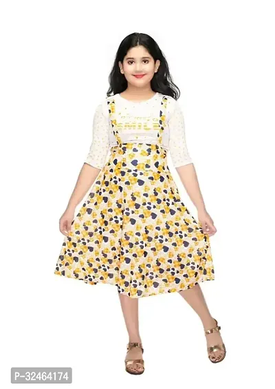 Fabulous Multicoloured Cotton Blend Printed Frocks For Girls-thumb0