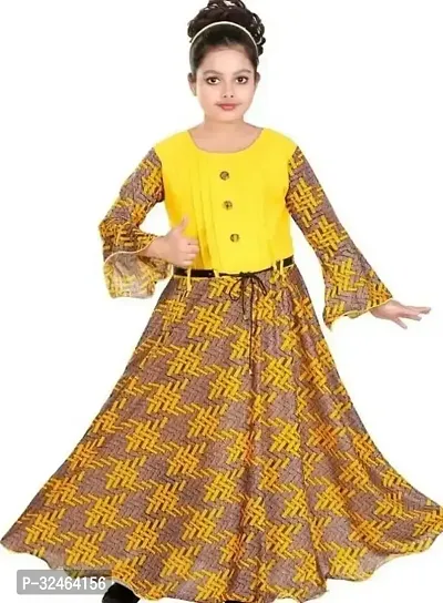 Fabulous Multicoloured Cotton Blend Printed Frocks For Girls-thumb0