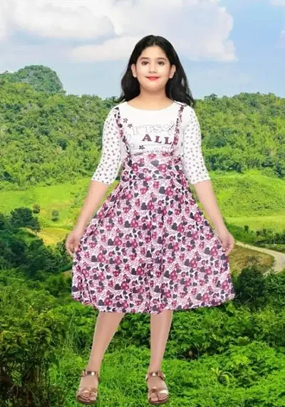 SFC Fashions Girls Cotton Blend Midi Casual Dress_GR-155