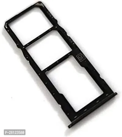 Sim card tray Holder Compatible with Realme C21 Black-thumb0