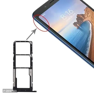 Sim card tray Holder Compatible with Xiaomi Redmi 7A Black-thumb0