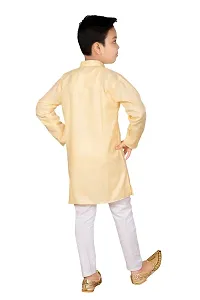 Fashion Garment Kids Ethnics Wear Kurta Pajama Set | Ethnics & Festive Colours (Gold, 1-2 Years)-thumb2