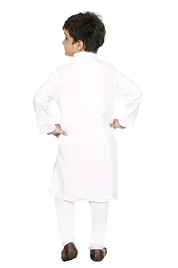 Fashion. Kid's Ethnics Wear Kurta Pyjama Garment Set (White, 9-12 Months)-thumb2