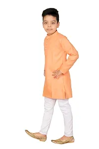 Fashion Garment Kids Ethnics Wear Kurta Pajama Set | Ethnics  Festive Colours (Olive, 7-8 Years)-thumb1