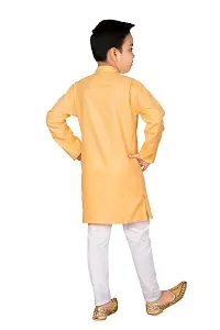 Fashion Garment Kids Ethnics Wear Kurta Pajama Set | Ethnics  Festive Colours (Peach, 5-6 Years)-thumb2