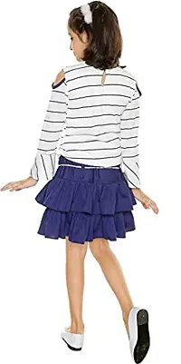 ZARINE Fashion Little Girls's Cotton Blend Faruk 2 Piece Dress Frock-thumb1