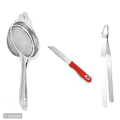 Tea-Knife-Chimta Stainless Steel Strainers And Sieves