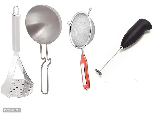 Ss Masher-Silver Tadka Pan-Soup-Coffee Beater Stainless Steel Pressers And Mashers-thumb0