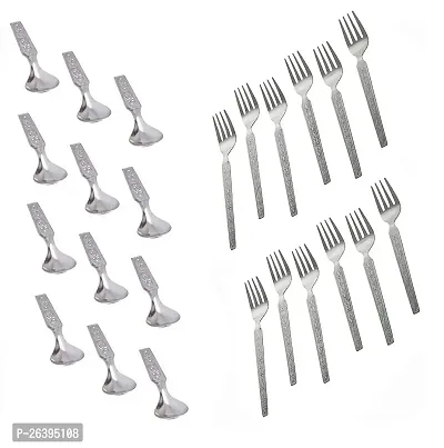 Spoon-Fork Stainless Steel Cooking Spoons 24 Pcs-thumb0