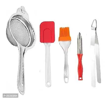 Tea-B Spatula Set-Peeler-Chimta Stainless Steel Strainers And Sieves