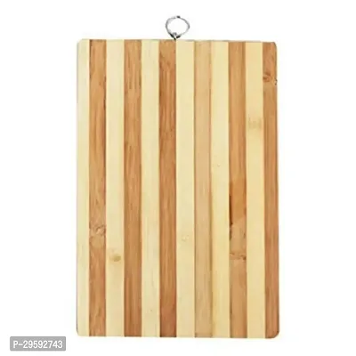 Natural Bamboo Wood Chopping Cutting Board for Kitchen Vegetables  Fruits. Pack of 1 Pcs S1-thumb0