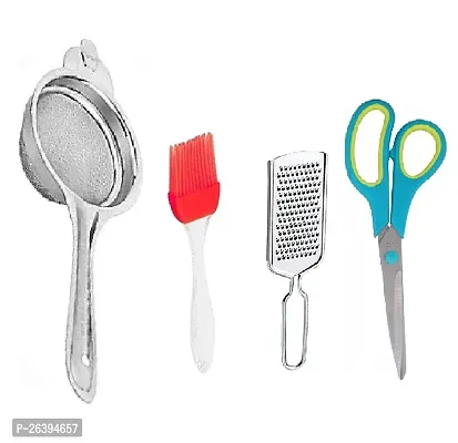 Tea-M Oil Brush-Kamani-Big Scissors Stainless Steel Strainers And Sieves-thumb0