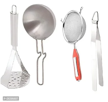 Ss Masher-Silver Tadka Pan-Soup-Roti Chimtastainless Steel Pressers And Mashers-thumb0