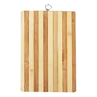 Natural Bamboo Wood Chopping Cutting Board for Kitchen Vegetables  Fruits. Pack of 1 Pcs S1-thumb1