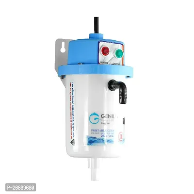Genius 1 L Instant Water Geyser (1 L Instant Portable Water Geyser With Installation Kit, Blue, White)-thumb0