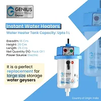 Genius 1 L Instant Water Geyser (1 L Instant Portable Water Geyser With Installation Kit, Blue, White)-thumb1