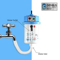 Genius 1 L Instant Water Geyser (1 L Instant Portable Water Geyser With Installation Kit, Blue, White)-thumb2