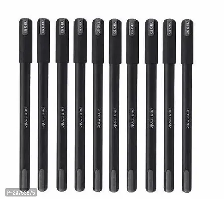 Linc Pentonic Black Gel Pen Pack Of 10 (Black)