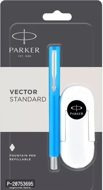 Parker Vector Std Fountain Pen With Ink Cartridge (Blue Body)-thumb0