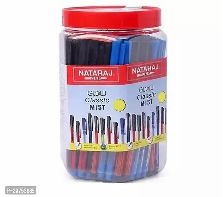 Nataraj Glow Ball Pen Jar Pack Of 100 Pens (Blue)