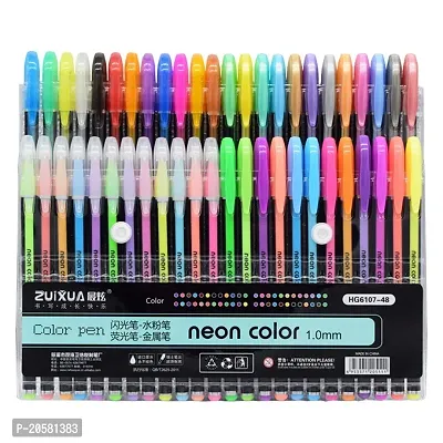 SKYGOLD NEON GEL PEN SET OF 48 (MULTICOLOR)-thumb0