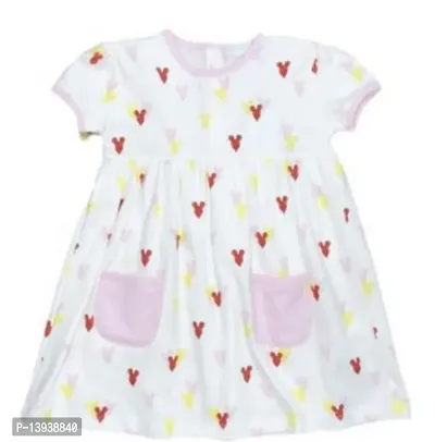 Stylish Cotton Floral Printed Frocks For Baby Girls And Kids-thumb0