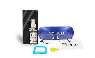 IMPLICIT Blue light Blocking Computer Glasses Zero Power Gaming Spectacles With Eye Protection, Anti Glare  Anti Eye strain for Men and Women-thumb1